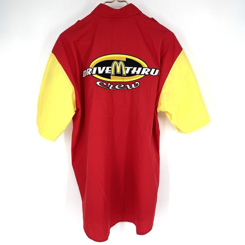 Vintage McDonalds NASCAR Racing Team Shirt Andy Houston Signed Mens L - Picture 2 of 9